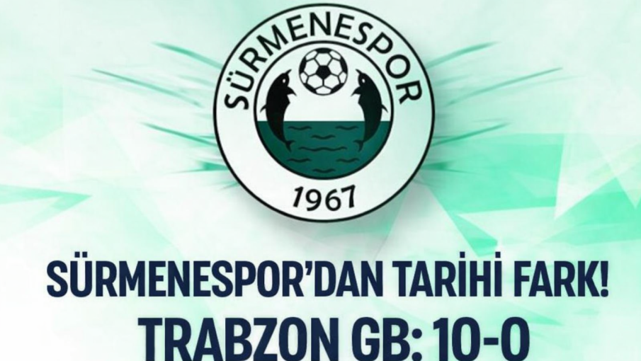 Sürmenespor’dan Tarihi Fark! Trabzon GB’ye Gol Yağmuru: 10-0